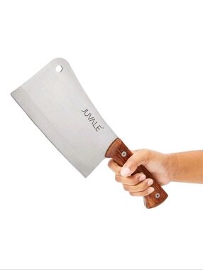 New Meat Cleaver Heavy Duty Butcher Bone Knife with Solid Wood Handle Stainless